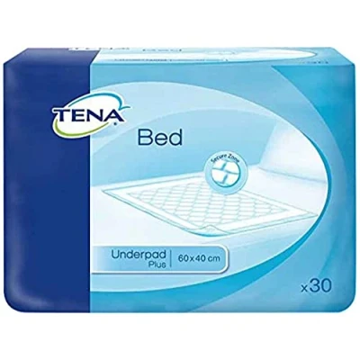 Image of Tena Disposable Bed and Chair Pads 40 x 60 cm (15.75 23.5 inch) Pack 30 (Eligible for VAT relief in the UK)