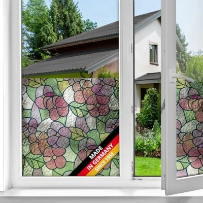 Image of d c fix window film privacy static lisbon summer cling 45 cm x 1,5 m frosted glass sticker opaque for home, kitchen, bathroom &amp; office