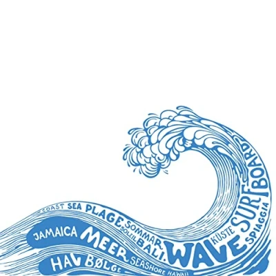Image of 20 Napkins Wave in the Ocean Table Decoration Decoupage Napkin Technology 33 x cm