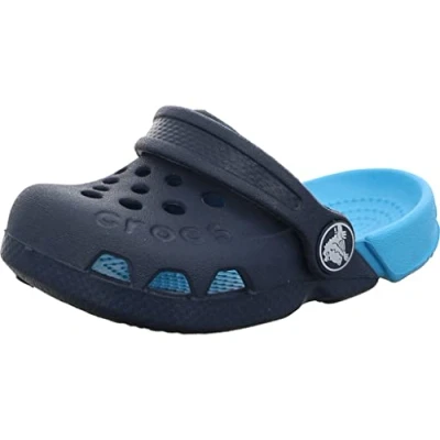 Image of Crocs Unisex Kids Electro Clogs, Navy Electric Blue, 4 UK Child
