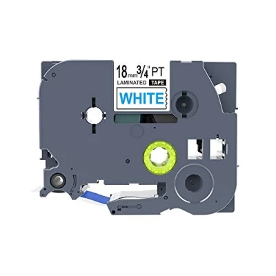 Image of IDIK Brother Compatible TZ243 P Touch 3/4&quot; 18mm 8m Blue on White Tape TZ 243