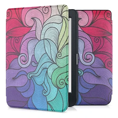 Image of kwmobile Case Compatible with Kobo Nia eReader Cover Multicolor Dark Pink/Blue/Green