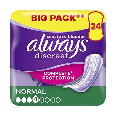 Image of Always Discreet Incontinence Pads Normal Duo Pack x 24
