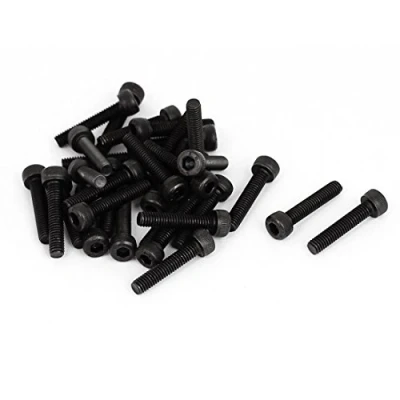 Image of Sourcingmap M4 x 20mm 12.9 Alloy Steel Hex Socket Head Cap Screws Bolt Black 30pcs