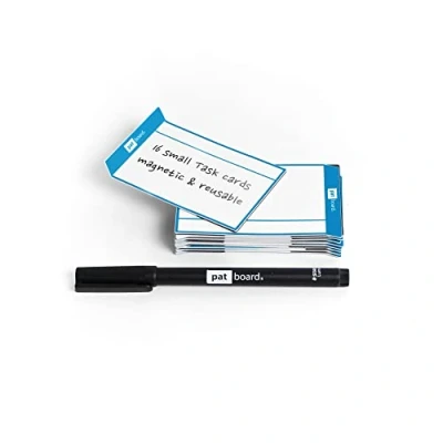 Image of PATboard Scrum Board and Kanban Magnetic Task Cards S (Small) Set of 16 Blue
