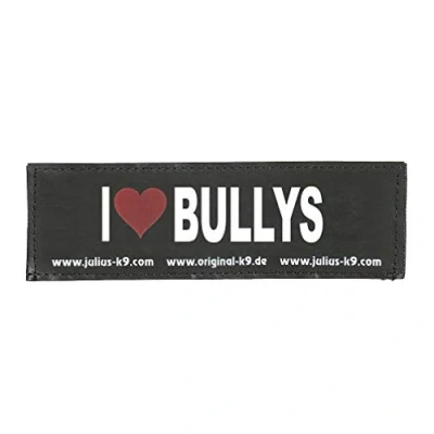 Image of Interchangeable Patches, 1 pair, I ♥ BULLYS, Size: Large, Black