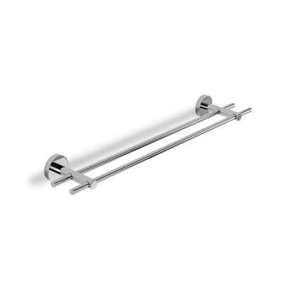Image of Croydex Flexi Fix Britannia Double Towel Rail Chrome (QM582941)