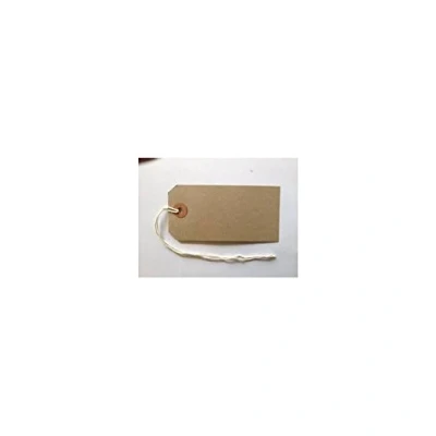 Image of 50 Niceday 120x60mm Brown Buff Strung Tags/Tie On Luggage Labels