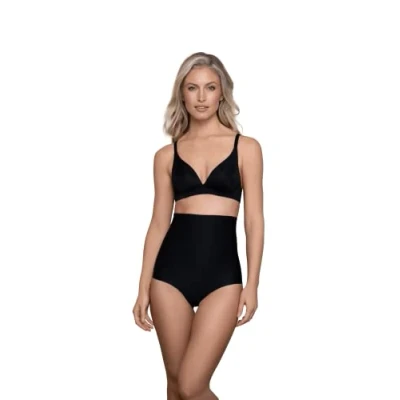 Image of Bye Bra Sculpting Thong, High Waist Laser Cut Edge, Control Shapewear for Women, 2 Colors, S XXL Black