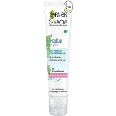 Image of Garnier Pure Sensitive Soap Cleansing Gel 150爉l Pack of 3