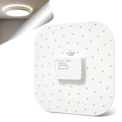 Image of Lustaled 18W 2D 4Pin GR10Q LED Light Bulb,6000K Cool White Replacement 21W 28W DD Butterfly Compact CFL,Non Dimmable 4 Pin Bulbs for Bathroom Living Room Restaurant
