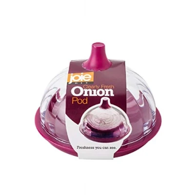 Image of Joie Kitchen Gadgets 33015 Onion Saver and Storage Container, Holder, Pod, Hard Plastic Cover, One Size, Purple, 1 Piece