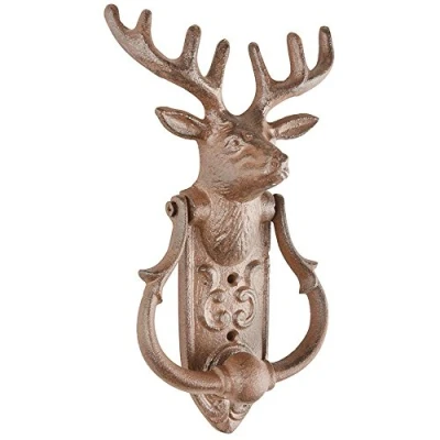 Image of Esschert Design DB78 Door Knocker Deer, iron, Brown, one Size