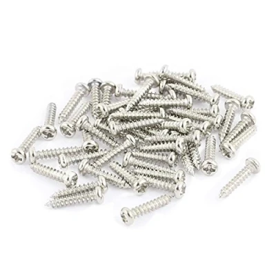 Image of sourcing map 50pcs M2 x 10mm Stainless Steel Phillips Pan Round Head Self Tapping Screws