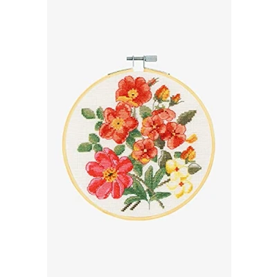 Image of DMC Wild Roses Cross Stitch Kit
