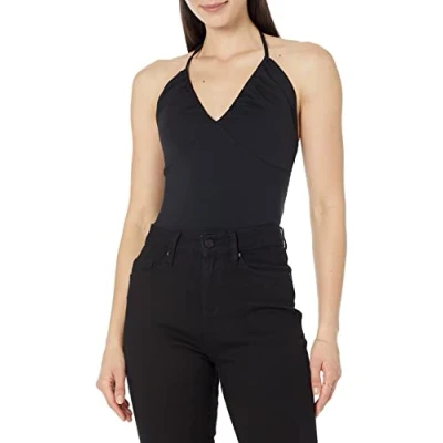 Image of The Drop Women&#039;s Eshika Essential Halter Tank, Black, S