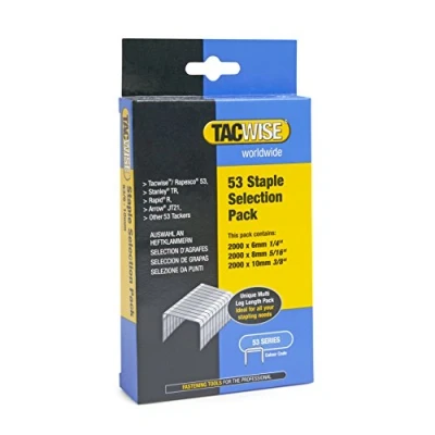Image of Tacwise 1095 Selection Pack of Type 53 / 6 10 mm Galvanised Staples, 6000