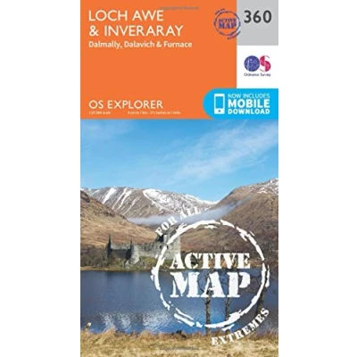 Image of Explorer Active 360 Loch Awe &amp; Inveraray Map With Digital Version