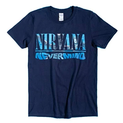 Image of Nirvana Nevermind Official Tee T Shirt Mens Unisex (XX Large) Blue
