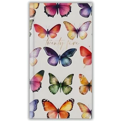 Image of 2025 Diary Slim Line Week to View Fashion Diaries for Gift and Animated (Butterfly)