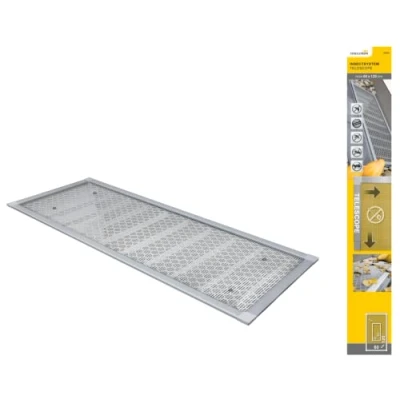 Image of Schellenberg 50365 Cover with Frame and Insect Protection, Clean Light Shaft, Telescopic Without Drilling, max. 60 x 120 cm, Aluminium Fabric