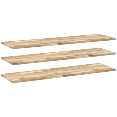 Image of vidaXL Floating Shelves 3 pcs 120x40x2 cm Untreated Solid Wood Acacia