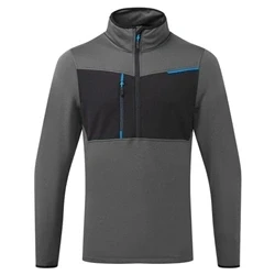 Image of Portwest WX3 Half Zip Tech Fleece Metal Grey Medium