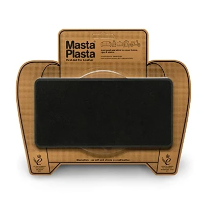Image of MastaPlasta Instant Self Adhesive Premium Suede and Velvet Repair Patch Black Circle 5cm x (2in 2in). Upholstery Quality Patches for Seating, Car Interiors, Bags, Jackets &amp; More