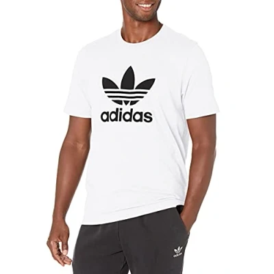 Image of adidas Originals Men&#039;s Adicolor Classics Trefoil T Shirt, White/Black, Medium
