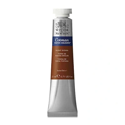 Image of Winsor &amp; Newton Cotman 21ml Water Colour Tube Burnt Sienna