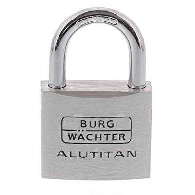 Image of Burg Wächter Padlock, Set of 2, 6.5 mm Shackle Thickness, 4 Keys, Duo 770 40 SB, Silver, 6,5
