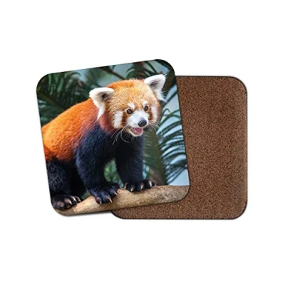 Image of 1 x Endangered Red Panda Coaster Firefox Cute Wild Animal Ginger Fun #15146