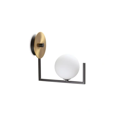 Image of Birds Globe Wall Lamp Black