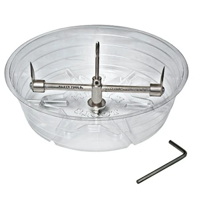 Image of Klein Tools 53731 Hole Saw, Adjustable Saw Cutter with Dust Shield for Cutting Drywall and Ceiling Tile Recessed Lights