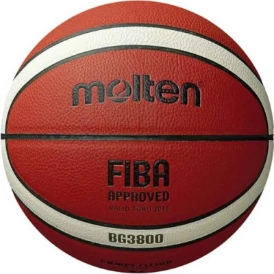 Image of Molten BG3800 Basketball, Indoor, FIBA Approved, Composite Leather, Size 5, Orange/Ivory, Suitable For Boys age 7, 8, 9, 10 &amp; 11, Girls 12 13