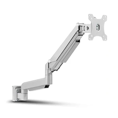 Image of InLine Slatwall 23183C Lifter Monitor Wall Mount for System, or Table Mounting, with Arm, Desk 17 32 Inch Screen, VESA 75/100 mm Silver Grey,