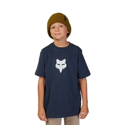 Image of Fox Racing Boys&#039; Youth Legacy Ss Tee, Midnight, L