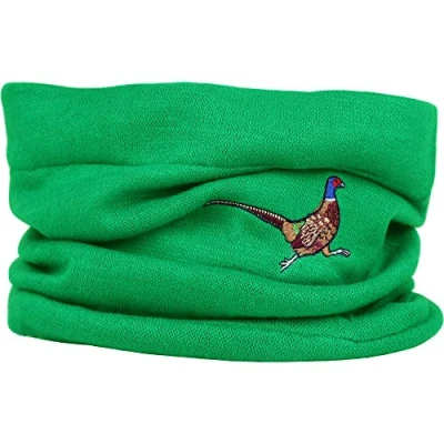 Image of TeddyTs Green Woodland Pheasant Fine Knit Snood Scarf