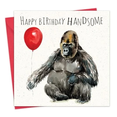 Image of Twizler Funny Birthday Card Gorilla Cards Blank Men Humour Him Male Happy Animal