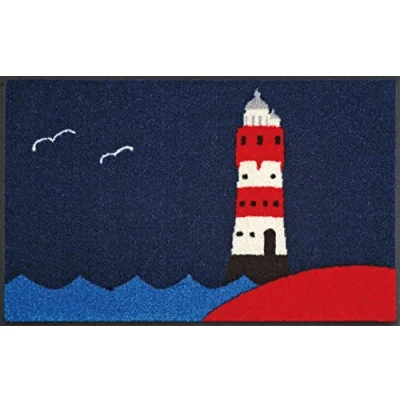 Image of Wash + Dry 008590 Door Mat 50 x 75 cm Lighthouse Motif
