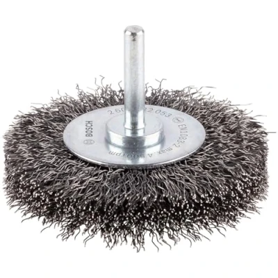 Image of Bosch 2608622053 6 mm Shank Wire Wheel with 75 Crimped