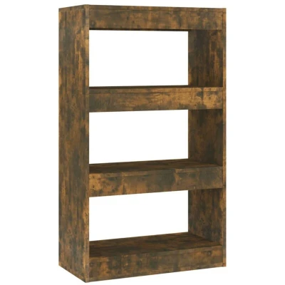 Image of vidaXL Book Cabinet/Room Divider Smoked Oak 60x30x103 cm Engineered Wood