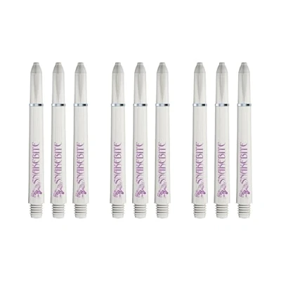 Image of RED DRAGON Peter Wright Snakebite Signature Series Medium White Stems 3 Sets Per Pack (9 Shafts in Total)