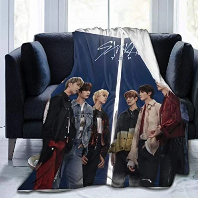 Image of YINGD Soft And Warm Blanket Stray Kids Ultra Micro Fleece for Bed Car Camp Couch Fur Plush Throw Blankets Suitable 125CM X 100CM