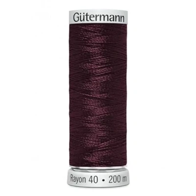Image of Gutermann No 40 Sulky Rayon Embroidery Thread 200m 1189 Purple Each