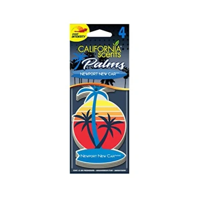Image of California Car Scents AC CS AMBIENTADOR COCHE Palmera Papel 4UDS Nuevo