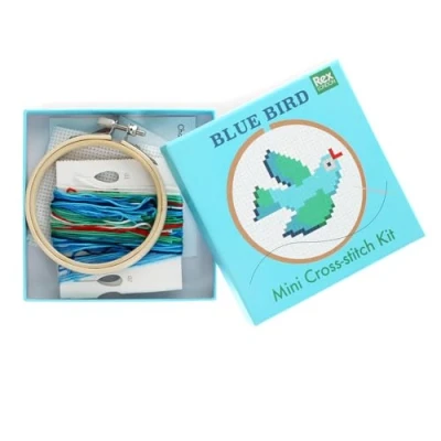 Image of Rex London Mini Cross Stitch kit Blue Bird