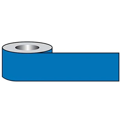 Image of Plain Blue barrier tape 200m x 75mm non adhesive polythene
