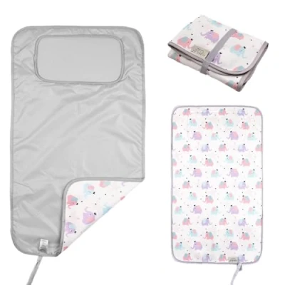 Image of Hamur Home Portable Nappy Changing Mat Pad Waterproof 40 X 70 Cm Reusable Travel Baby Change Machine Washable (Elephant)