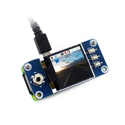 Image of Waveshare 1.44inch LCD Display HAT 128x128 Pixel SPI interface Direct pluggable onto Raspberry Series Boards Examples for Pi/Arduino/STM32 Driver ST7735S